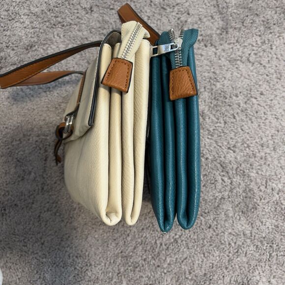 Charming Charlie Ivory and Teal Purse Bag Lot of 2 Crossbody - Picture 9 of 12